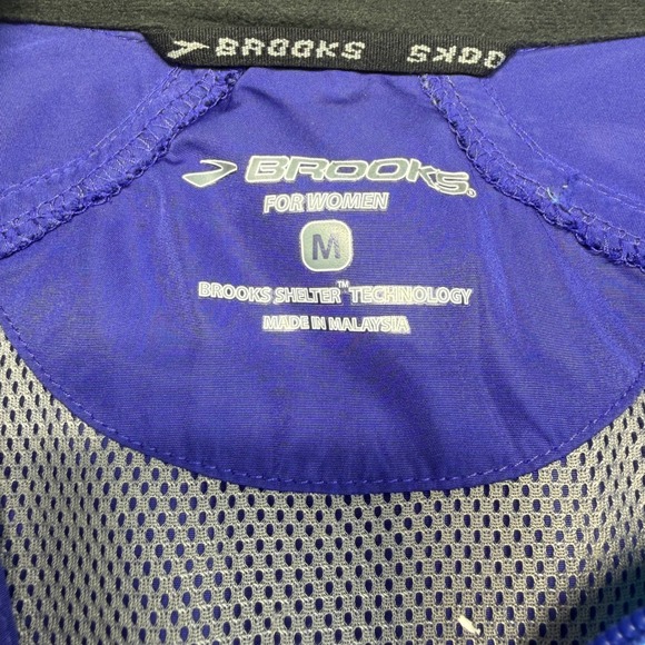 Y2K Brooks Running Windbreaker‎ Jacket Womens M Blue/Vioket Track Jacket - Picture 2 of 8